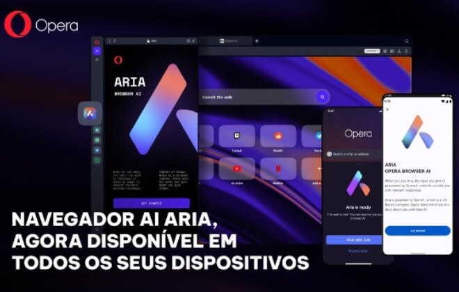 Aria, a inteligência artificial nativa do navegador Opera, agora está disponível para iOS