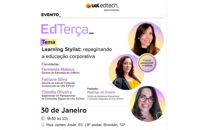 UOL EdTech reúne lideranças femininas para discutir Learning Stylist no próximo EdTerça