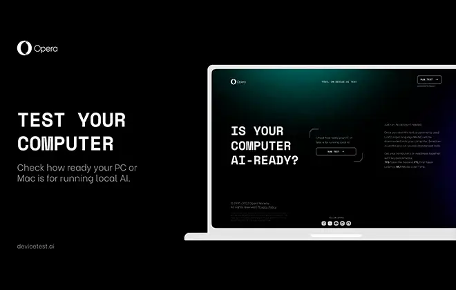 Opera lança primeira ferramenta de benchmark de IA direto no navegador