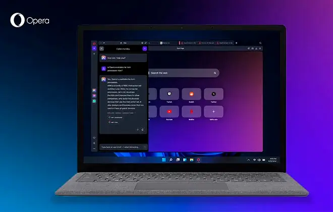 Opera One agora é nativo para Windows em Arm
