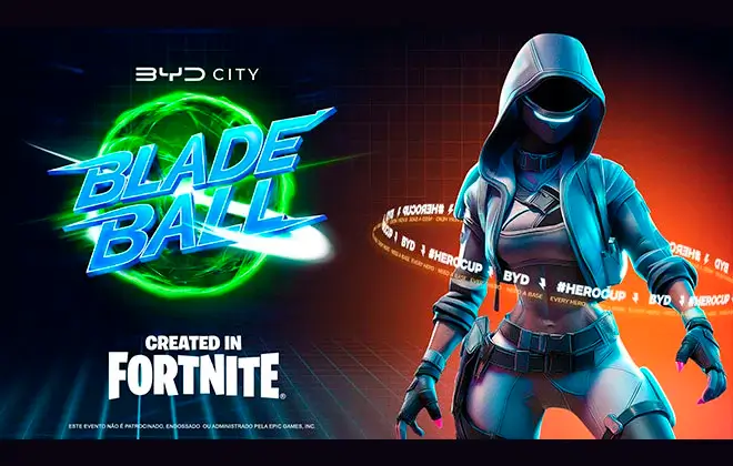 BYD inaugura “Blade Ball BYD City” no Fortnite