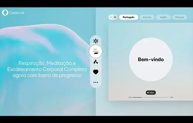 Opera Air: usuários agora poderão praticar exercícios com voz original em PT-BR