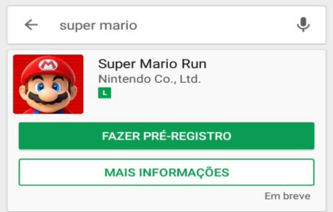 Super Mario Run já está em pré registro na Play Store