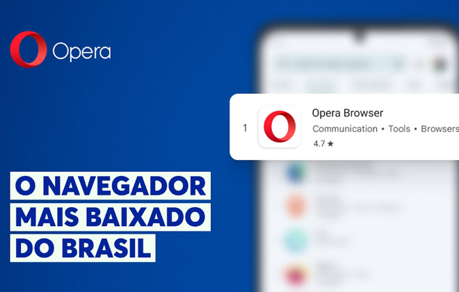 Opera sobe para o 1º lugar e se torna o navegador mais baixado na Google Play Store no Brasil