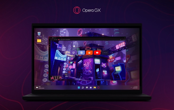 Opera GX permite definir um jogo como navegador e background do Windows